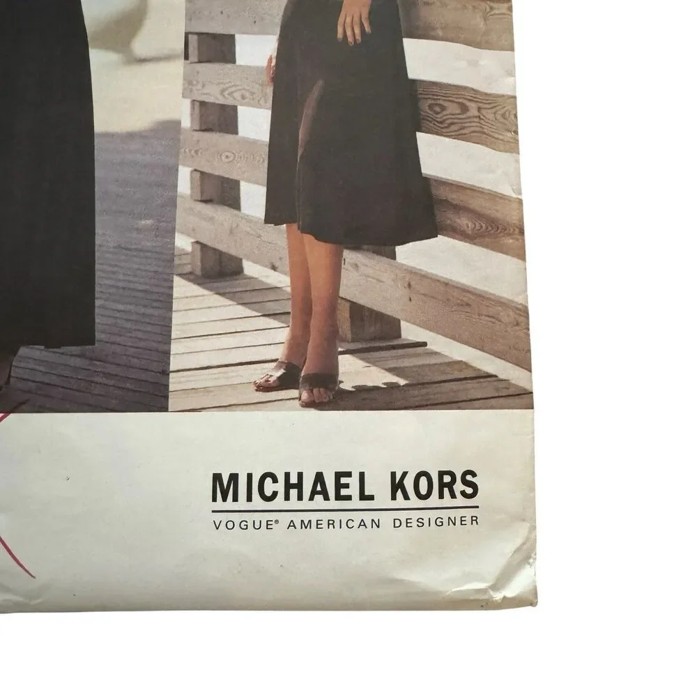 Vogue 2625 MICHAEL KORS Sewing Pattern Flared Pullover Maxi Dress Sz 8-12 UNCUT